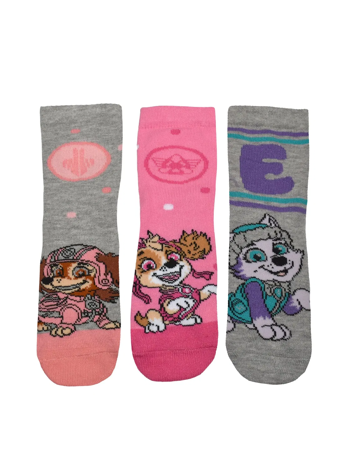 Носки детские, 7 пар, Paw Patrol, серый/розовый — фото 3