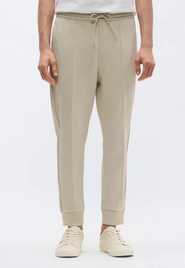 Штаны спортивные Hadiko tracksuit bottoms Boss, светло-бежевый — фото 3