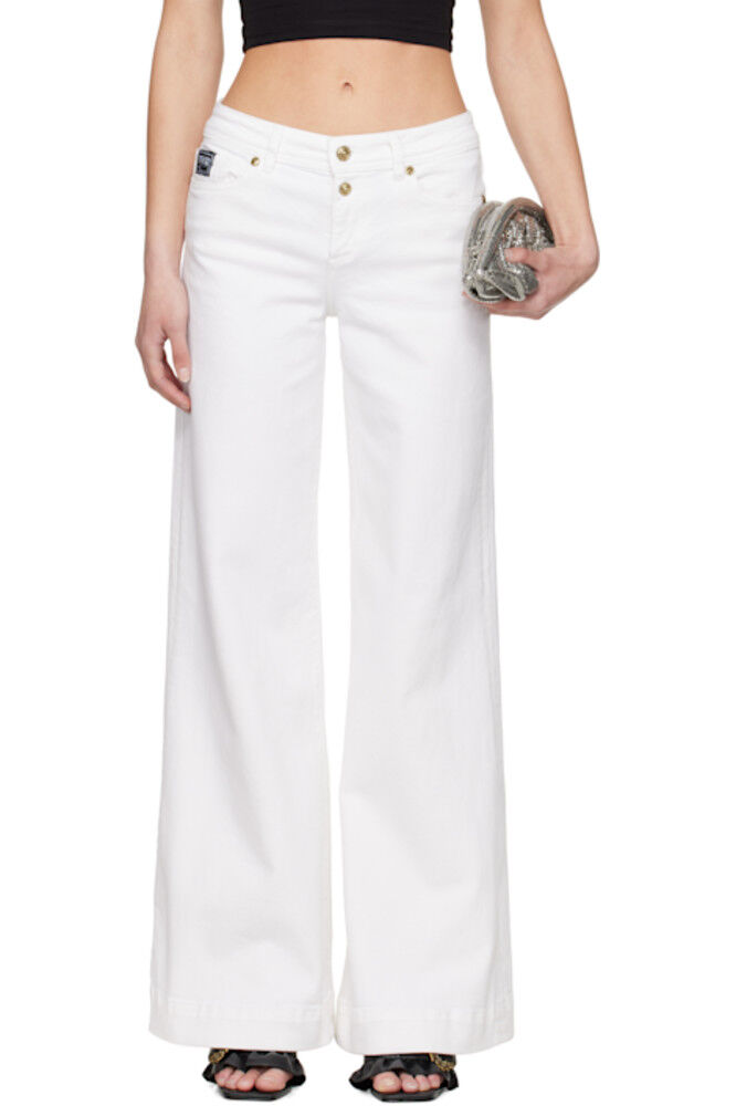 

Белые расклешенные джинсы Versace Jeans Couture