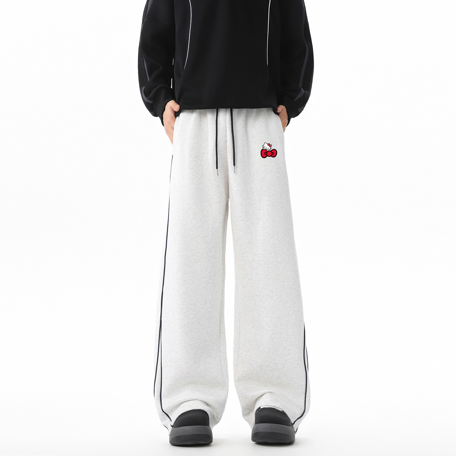 

Хэлло Китти Хэлло Китти SS25 повседневные брюки Unisex Sanrio, белый