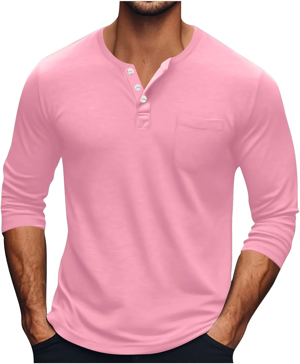 

Мужская хлопковая рубашка-поло с длинным рукавом и карманом Sdeycui