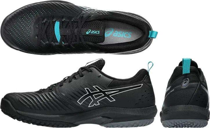 Теннисные кроссовки «Prestige Neo OC Wide» от ASICS, 001 (Black/Pure Silver) — фото 3