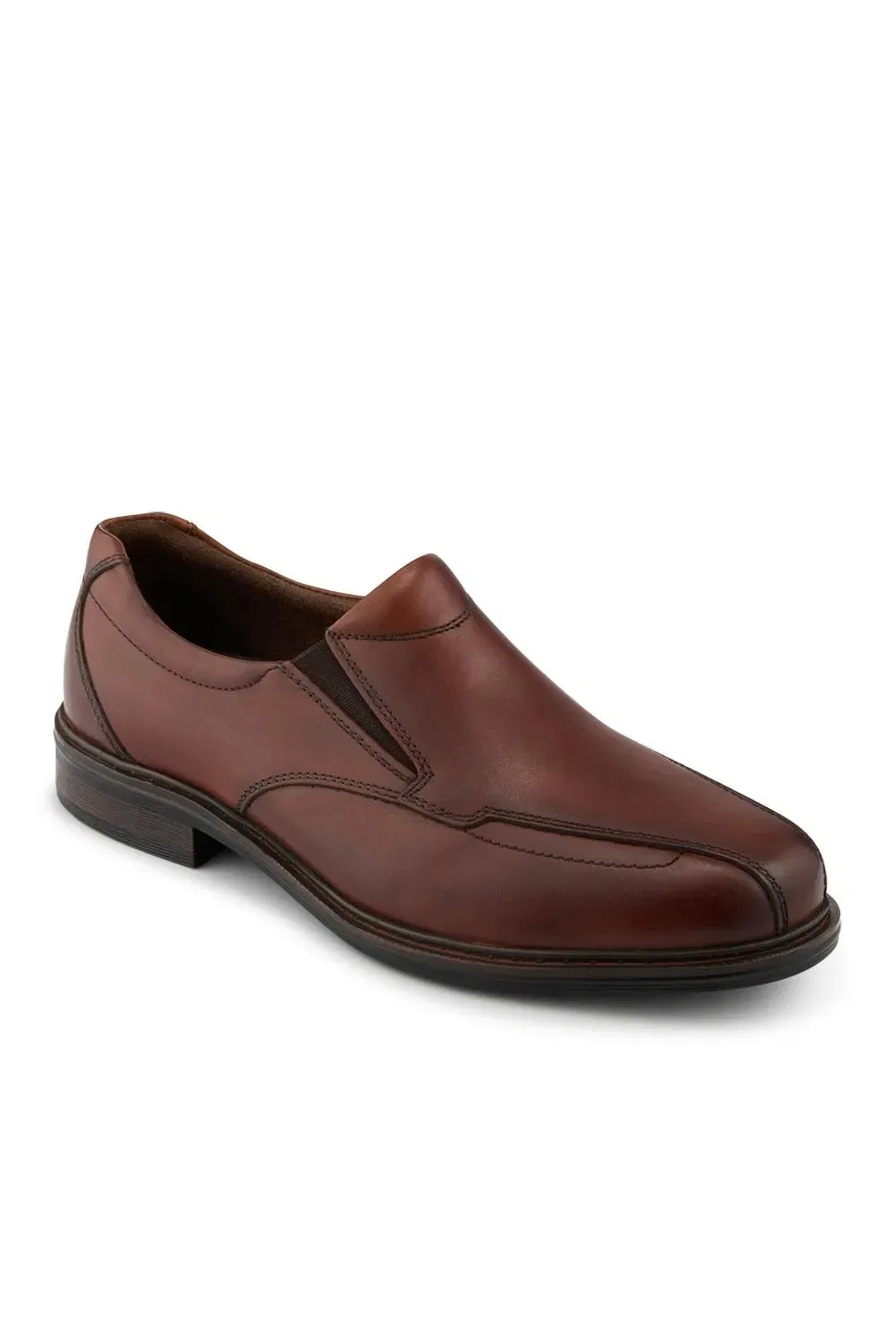 Туфли повседневные кожаные slip-on Pavers, коричневый