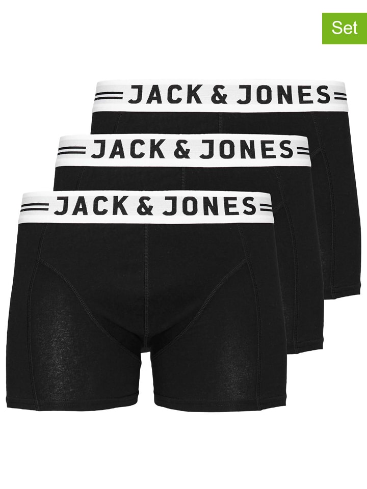 

JACK & JONES Junior Комплект из 3 штук: боксерские трусы «Sense Trunks» черного цвета