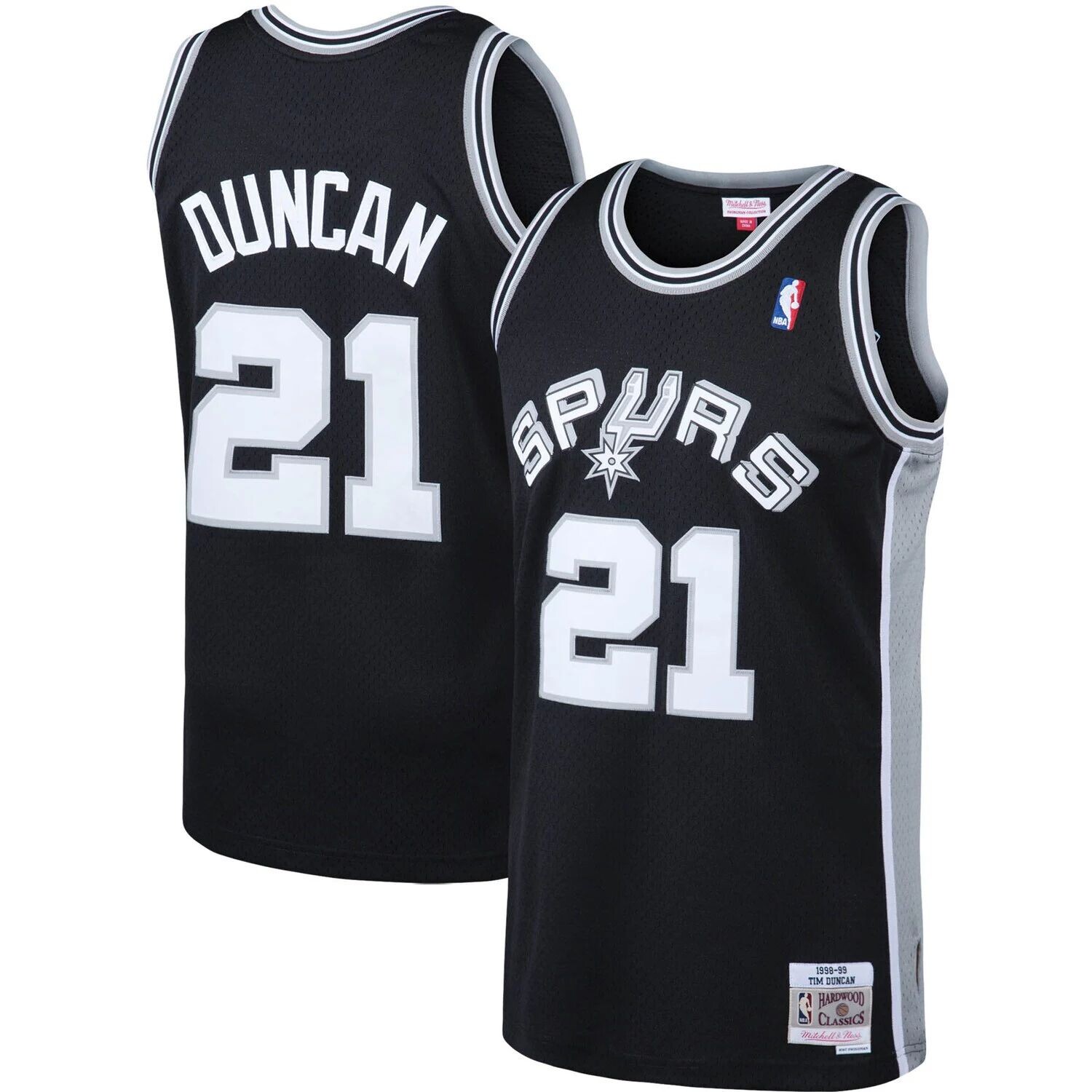 

Мужская черная майка Mitchell & Ness Tim Duncan San Antonio Spurs Big & Tall Hardwood Classics, Черный, Мужская черная майка Mitchell & Ness Tim Duncan San Antonio Spurs Big & Tall Hardwood Classics