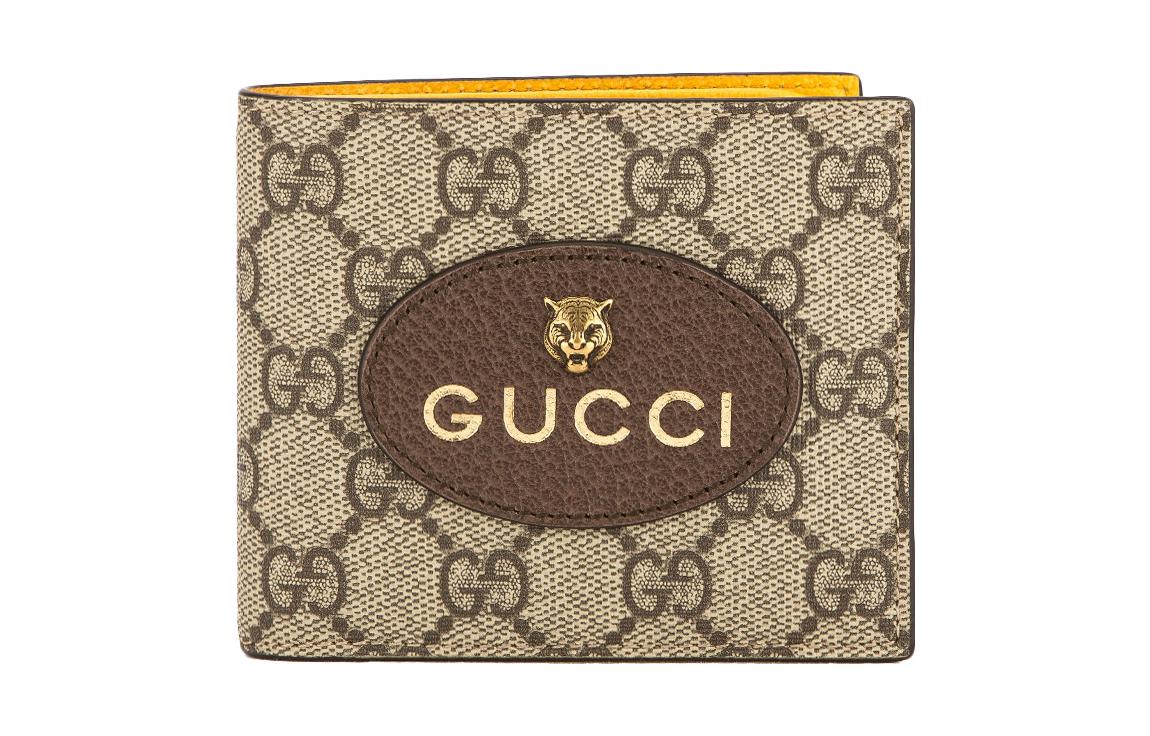 

Нео Винтаж Двухстворчатый Кошелек Эбони/Новый Кленовый Кроп GUCCI