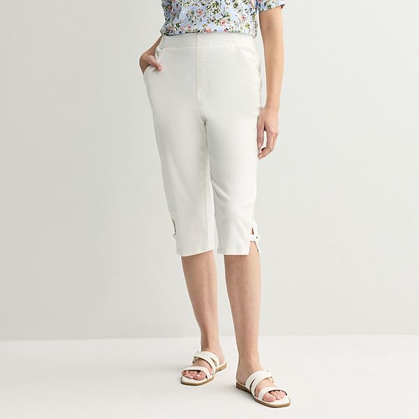 

Женские джинсы скинни на резинке Croft & Barrow, Bright White