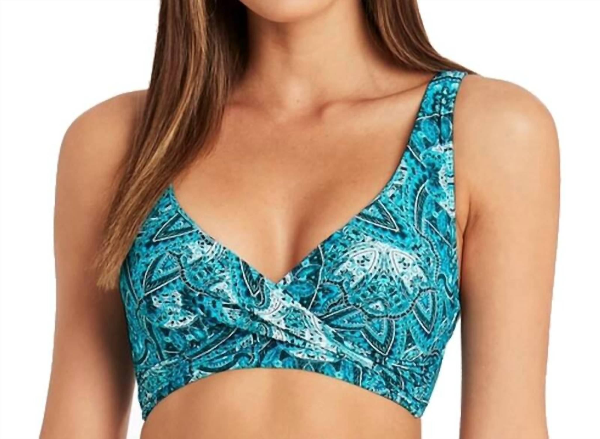 

Бикини топ Bella Mare Cross Front B/dd Cup в цвете морской пены Sea Level Australia, Seafoam