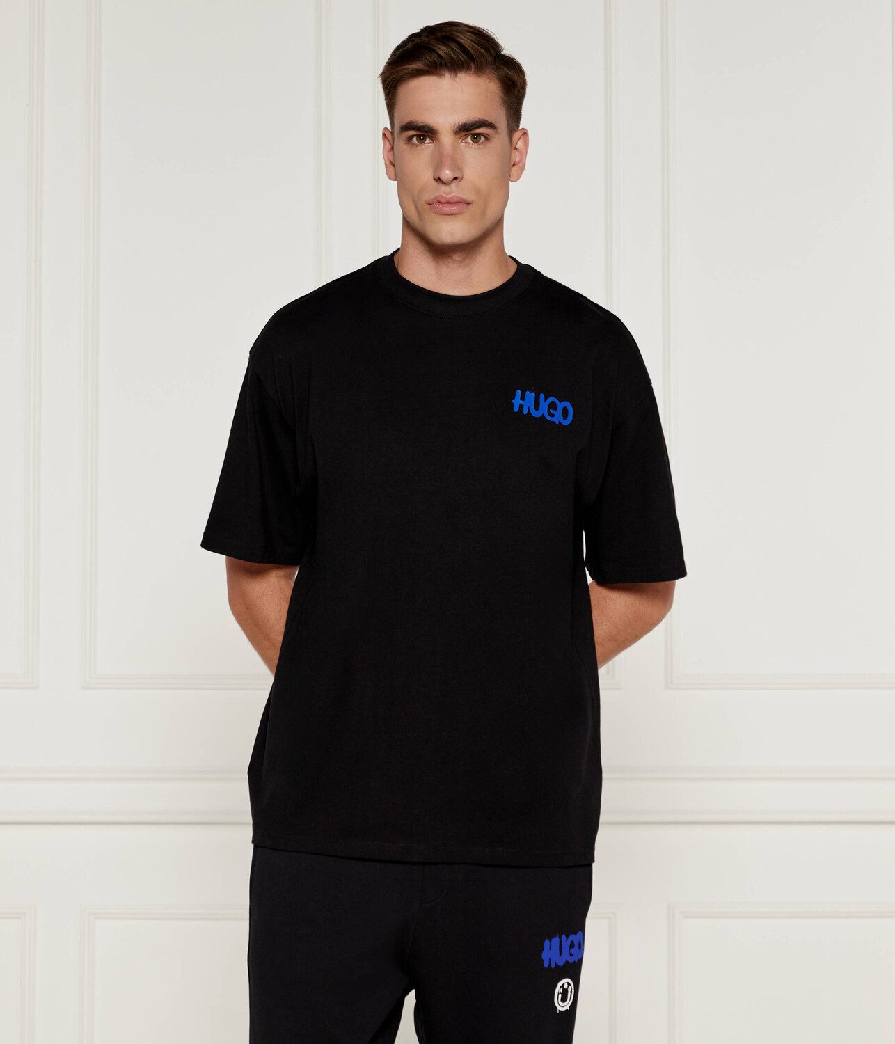 

Футболка Hugo Blue Nimayliti Loose fit, черный