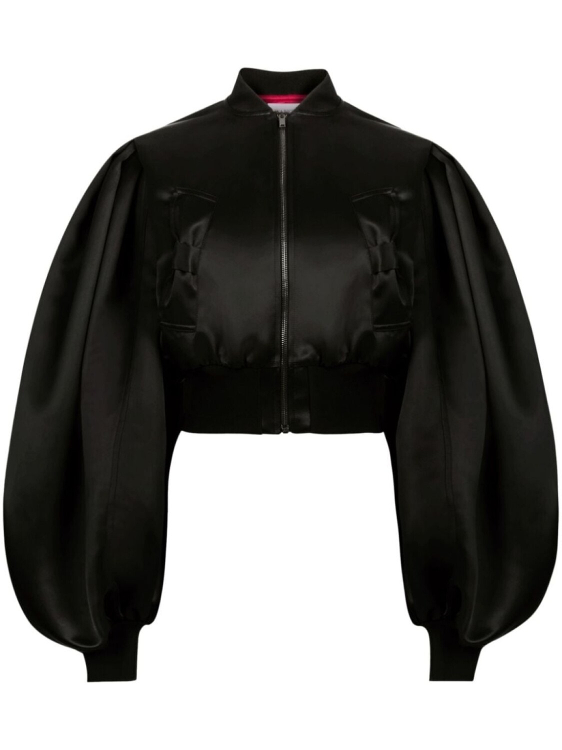 

Nina Ricci укороченный атласный бомбер, черный