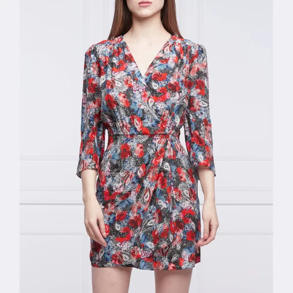 

Шелковое платье The Kooples, красный