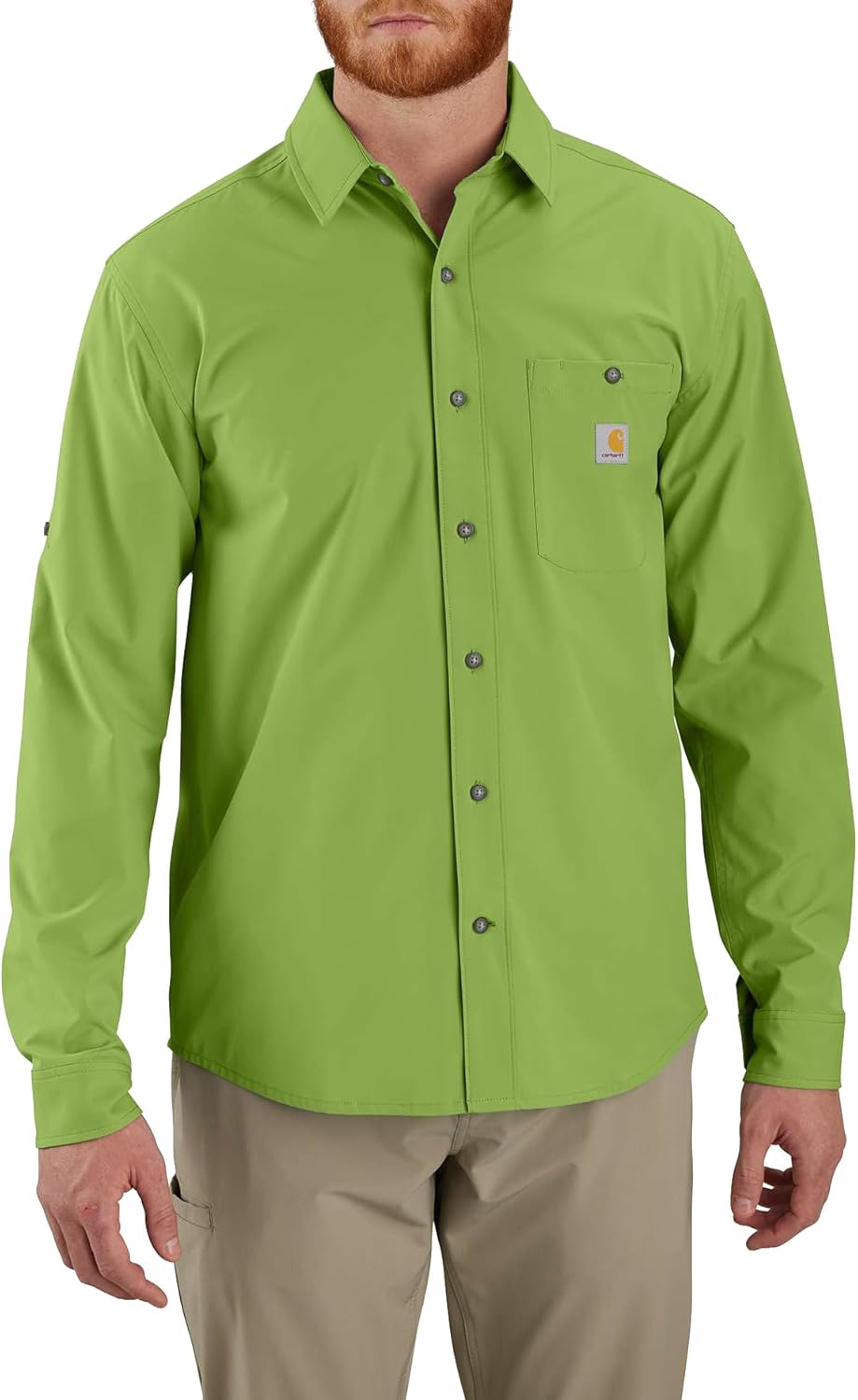 

Carhartt мужская футболка Force Sun Defender с длинным рукавом, свободного кроя, легкая, Switchgrass