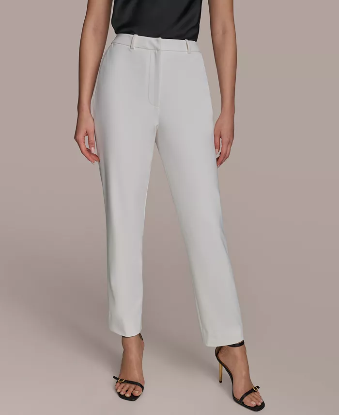 

Женские классические брюки прямого кроя Donna Karan New York, коричневый/бежевый