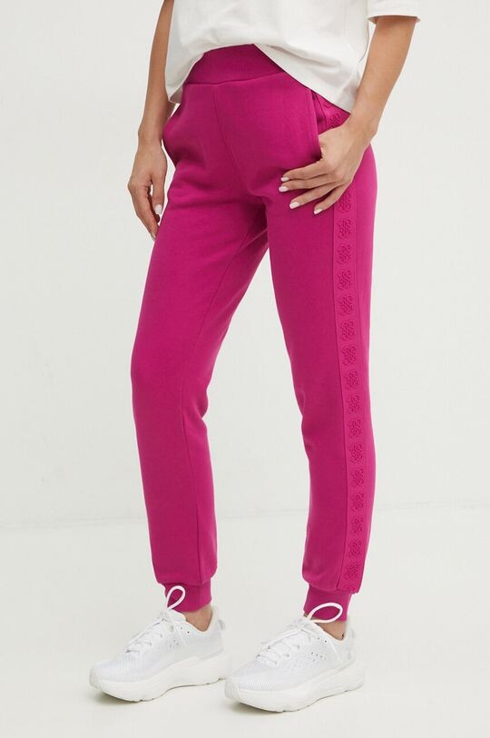 

Хлопковые спортивные штаны STACIE Guess, розовый