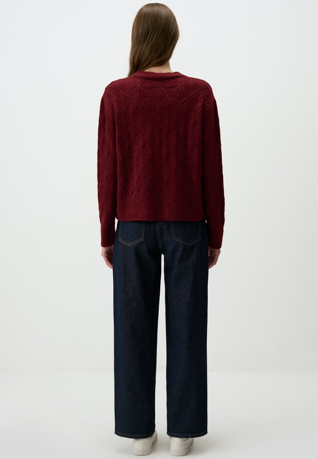 

Кардиган PATTERNED WITH V NECK Jimmy Key, бордовый