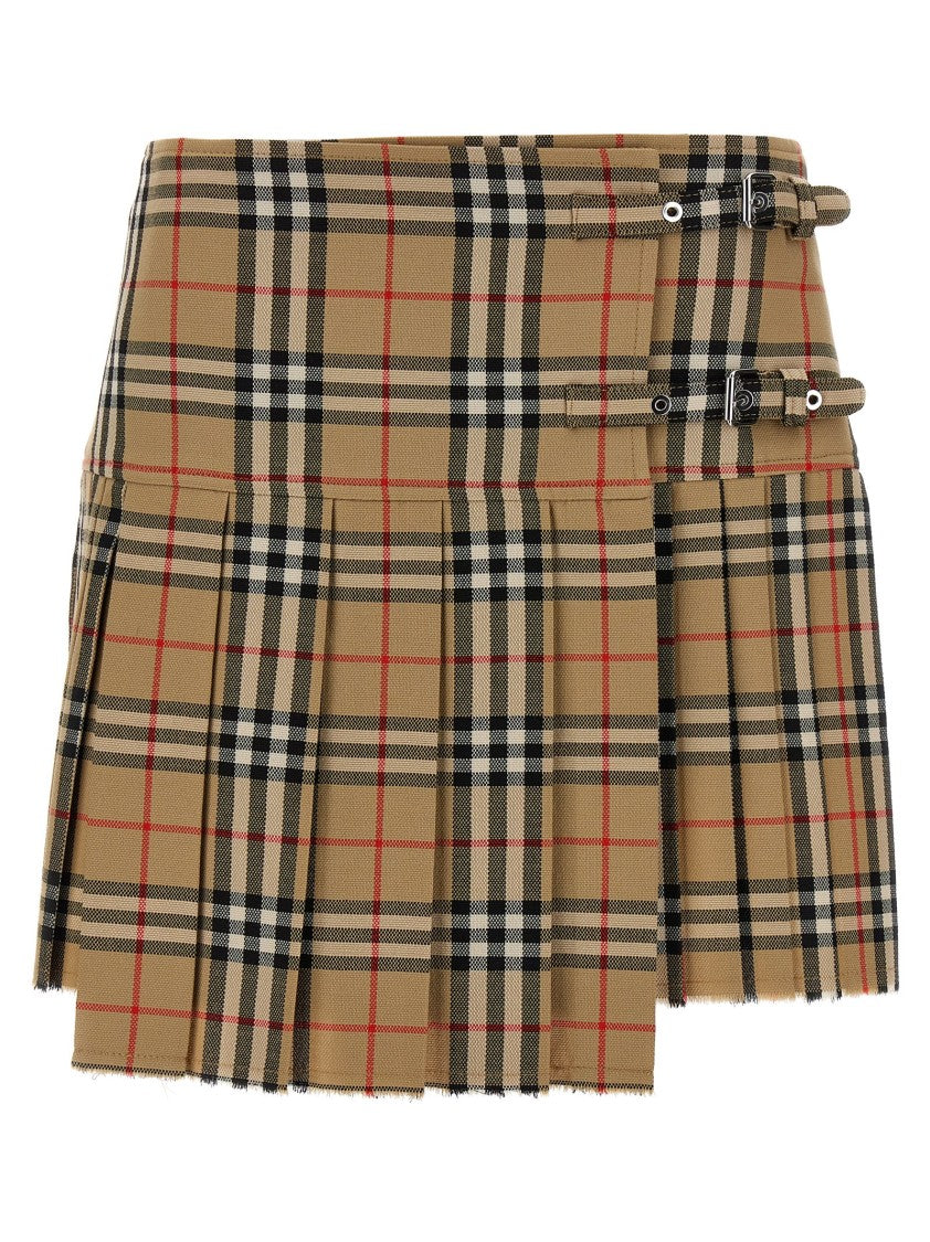 

Килт плиссированная мини-юбка Burberry, коричневый