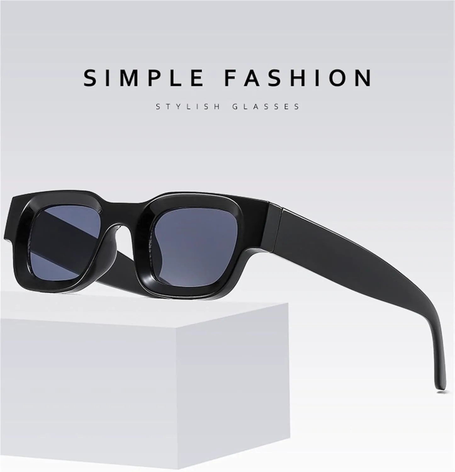 

Квадратные мужские солнцезащитные очки для отдыха, для поездок на работу и для активного отдыха, женские солнцезащитные очки в маленькой оправе Generic, Brown