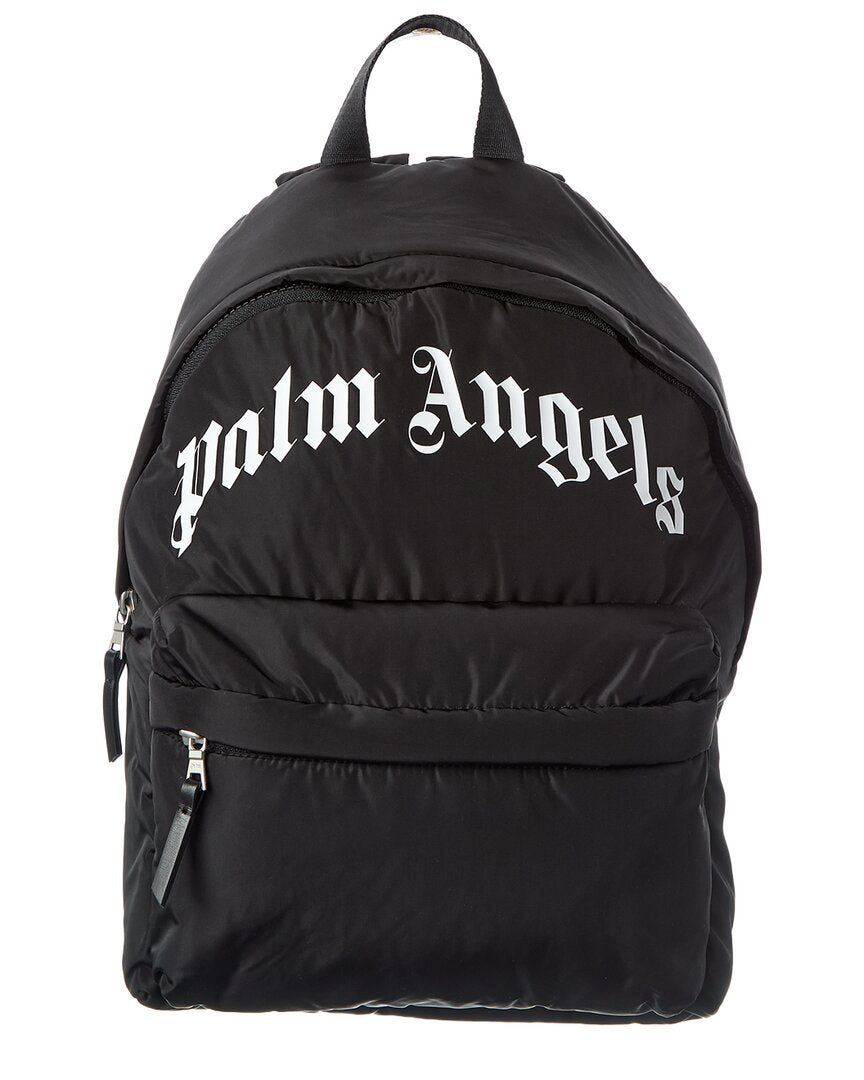 

Большой рюкзак с изогнутым логотипом Palm Angels, черный