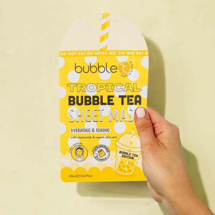 

Bubble T, тканевая маска, тропическая с алоэ вера и ниацинамидом