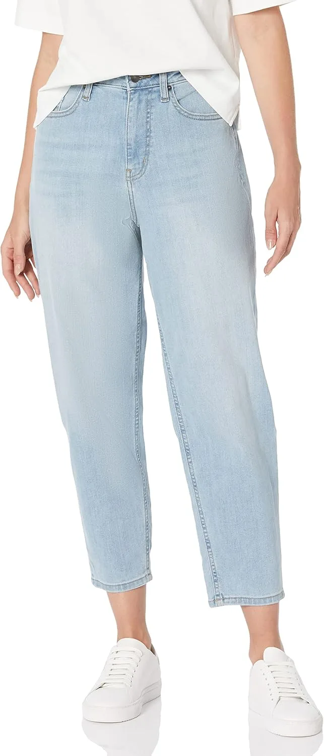 

Amazon Essentials Женские джинсы с высокой посадкой, расслабленные, зауженные к низу