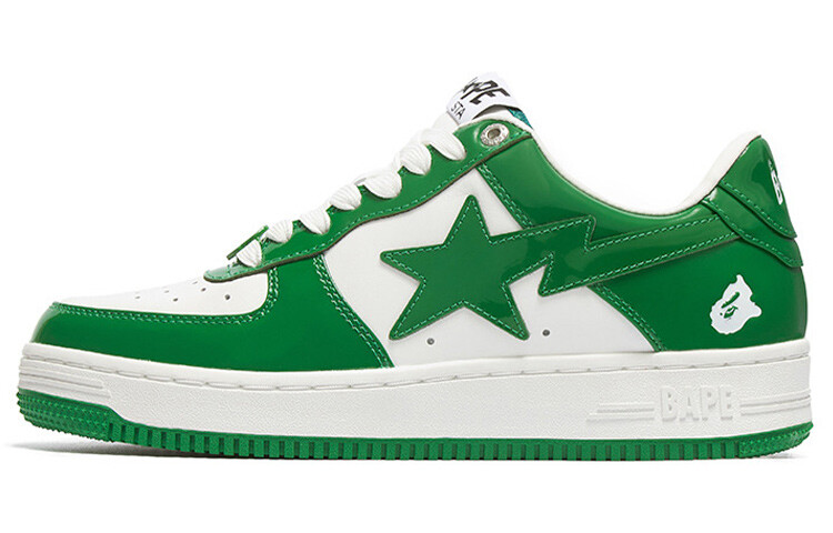 A Bathing Ape Bape Sta Лакированная кожа Зеленый Белый