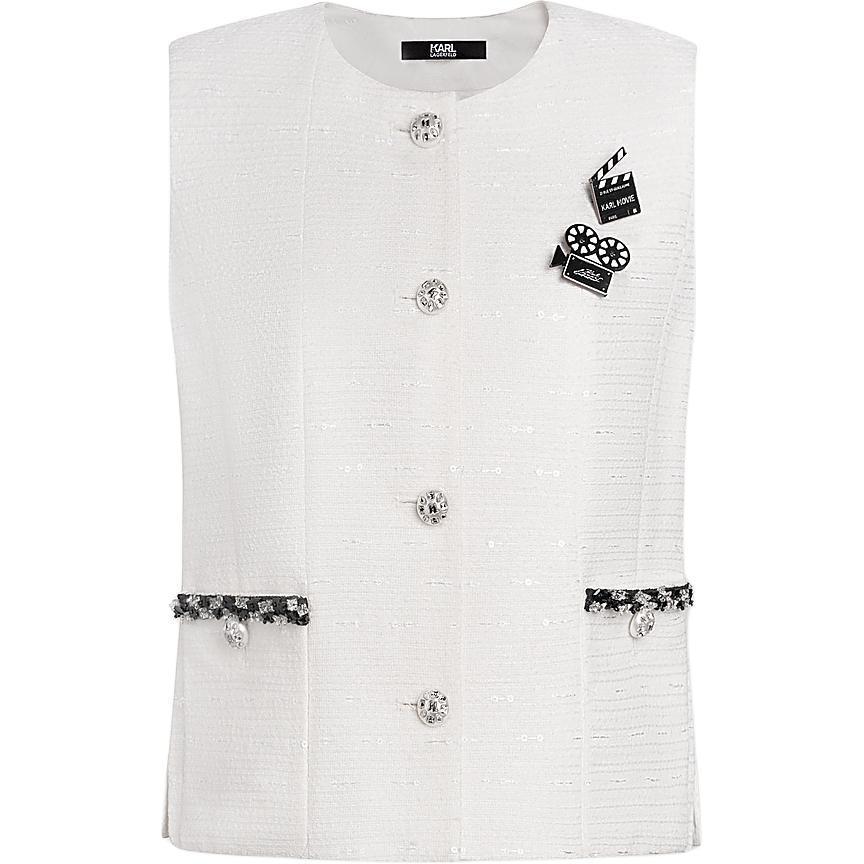 

KARL LAGERFELD / Karl Lagerfeld Jeans Женский белый жилет, White