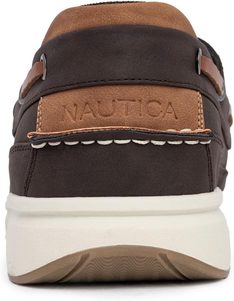 Мужские лодочки Nautica с шнуровкой- мокасины-лодочки с амортизирующей подошвой для комфорта при ходьбе- Zapato, Coffee-zapato — фото 3
