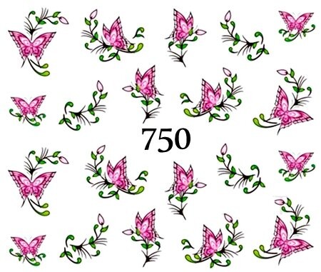 

Водные наклейки для ногтей - №750, Raisin