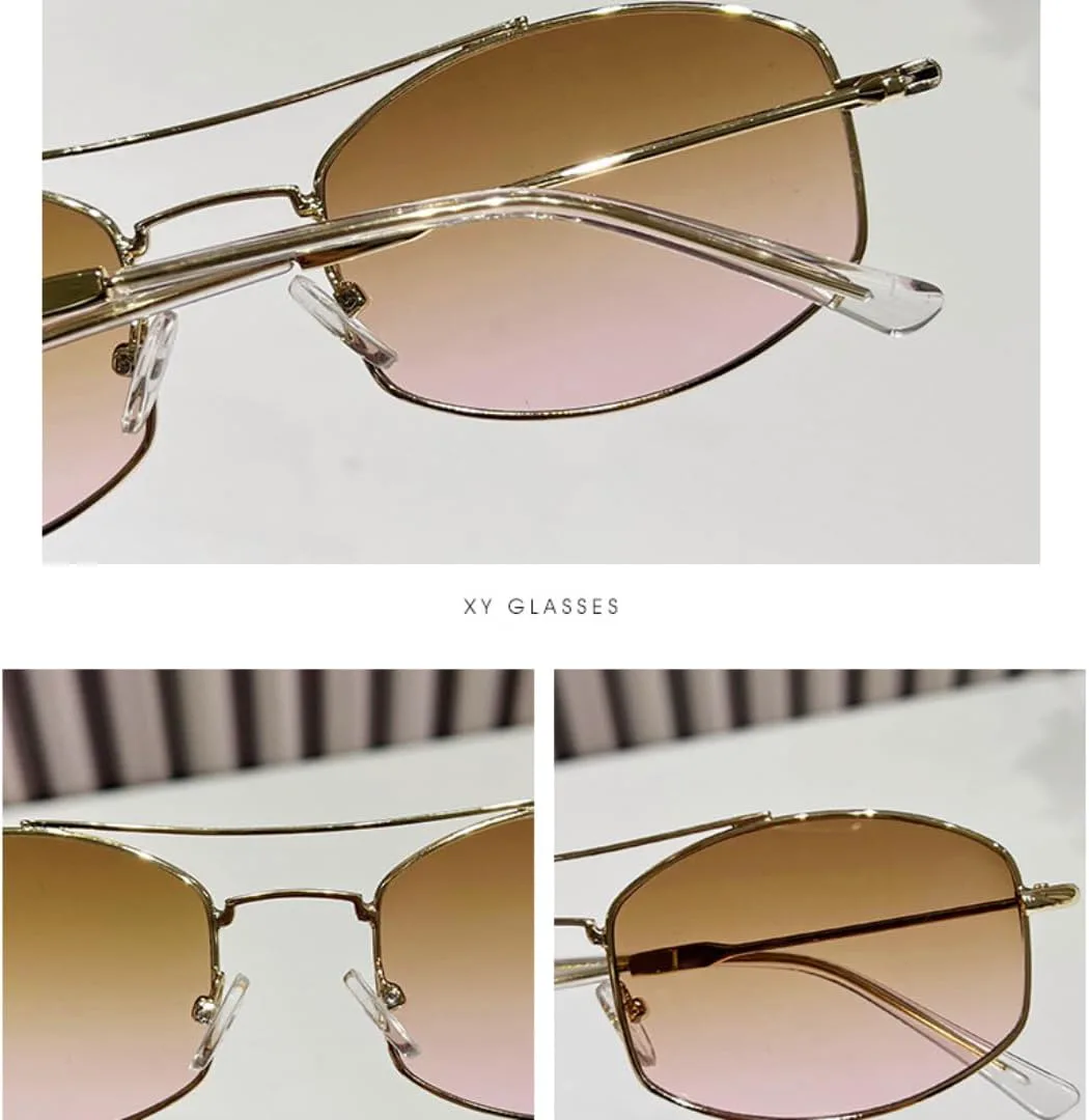 

Мужские солнцезащитные очки в классическом стиле с металлической оправой для вождения, отдыха и рыбалки, с защитой от УФ-излучения UV400 VFDHN, Gold Gradient Gray