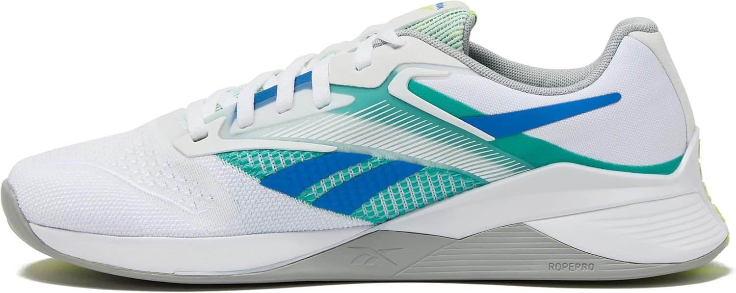 Мужские кроссовки Reebok Nano X4, для кросс-тренинга и занятий в спортзале, белый/зеленый/серый — фото 3