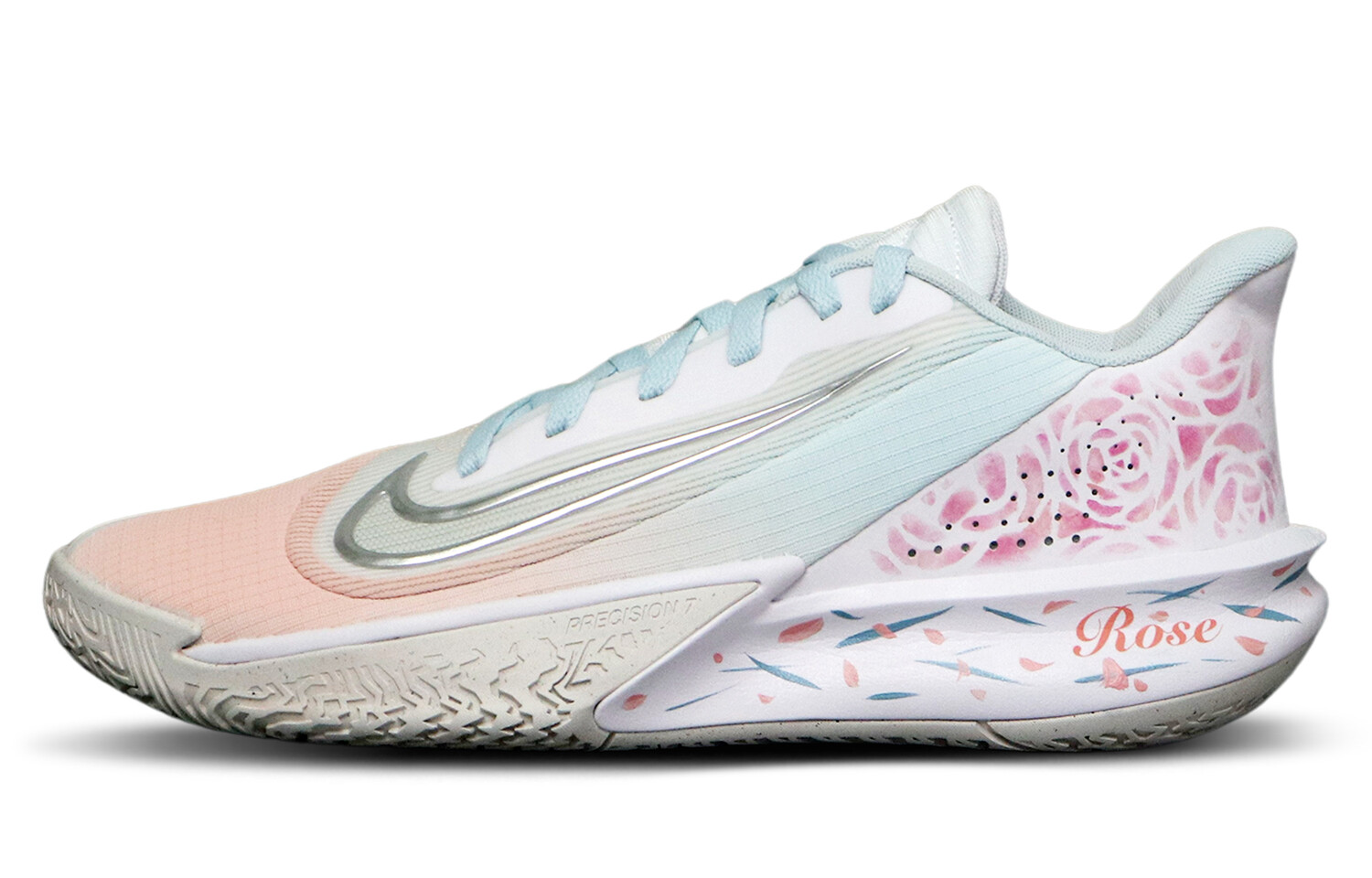 

Баскетбольные кроссовки Precision 7 унисекс с низким верхом белые/розовые Nike