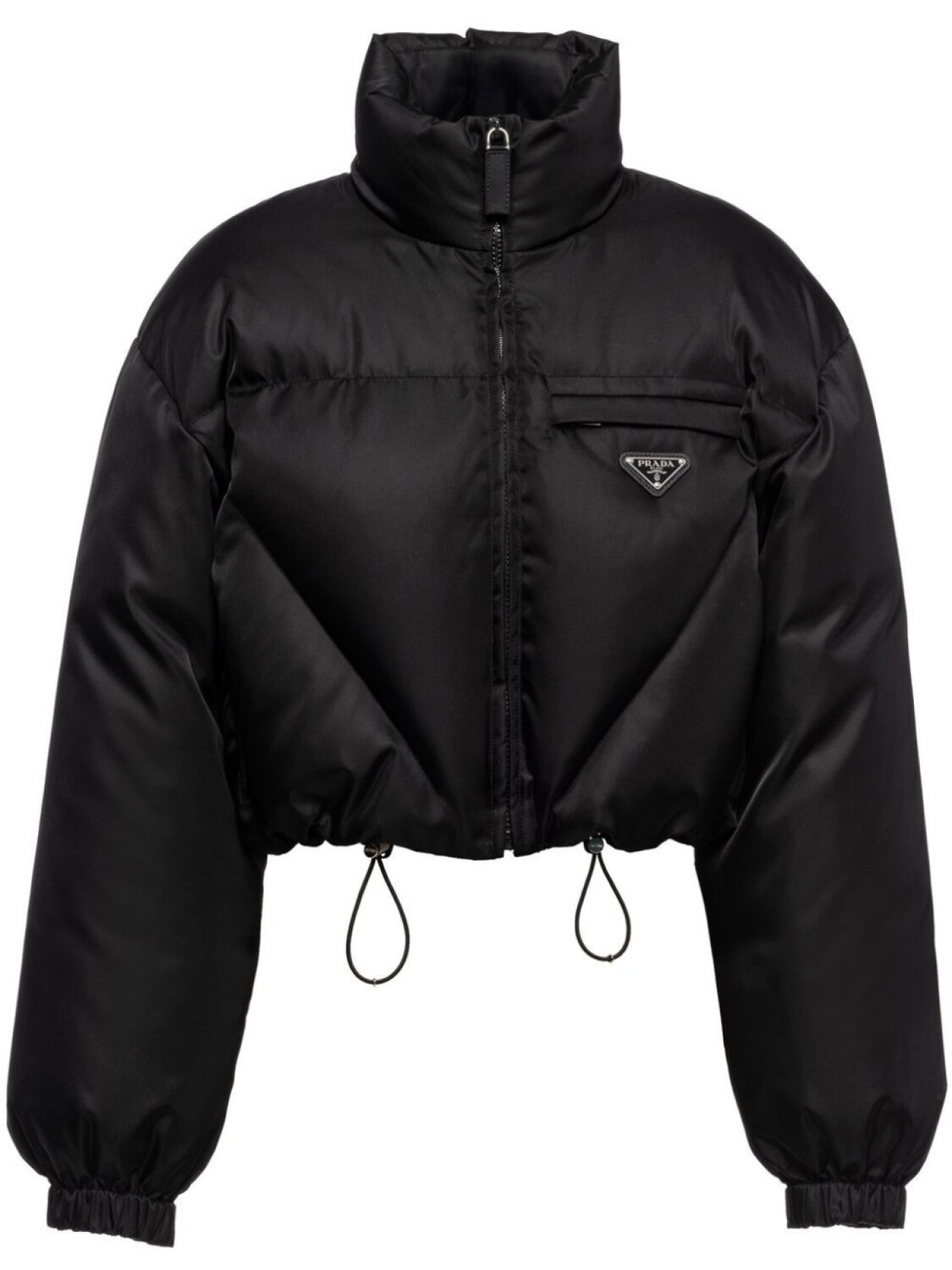 

Prada пуховик с логотипом, черный