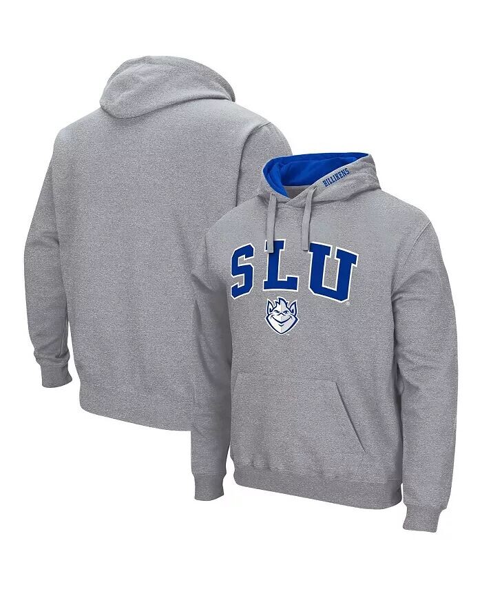 

Мужской серый пуловер с капюшоном Saint Louis Billikens Arch и Logo Colosseum, серый