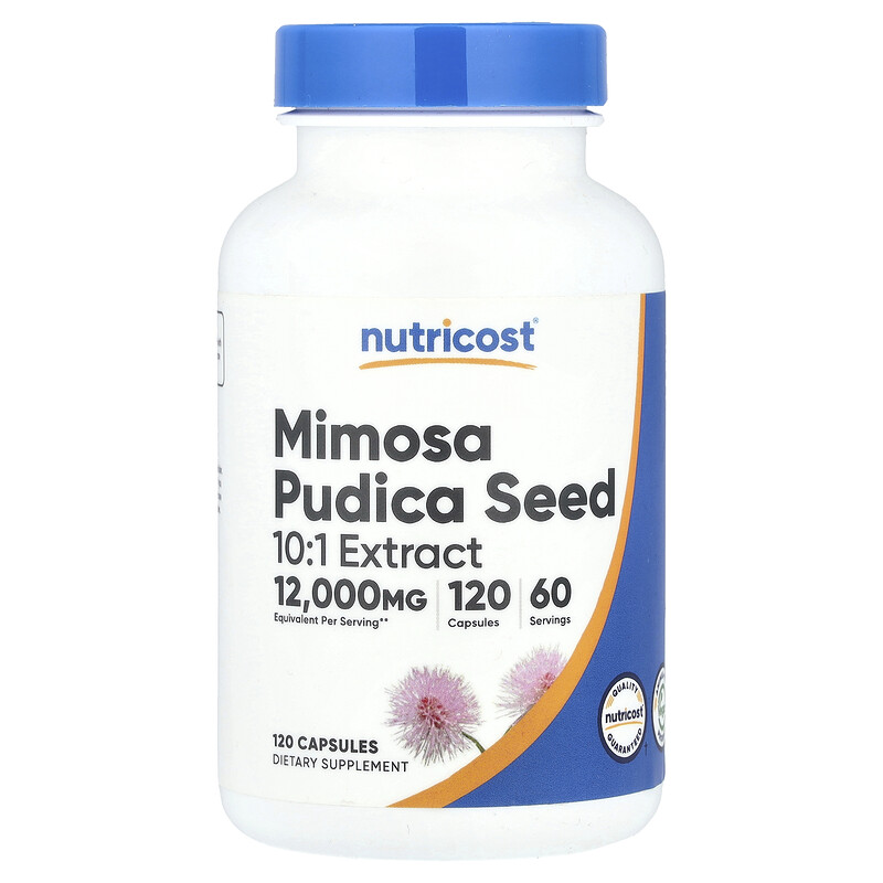

Nutricost, Семена мимозы стручковой, 12000 мг, 120 капсул (6000 мг в каждой капсуле)