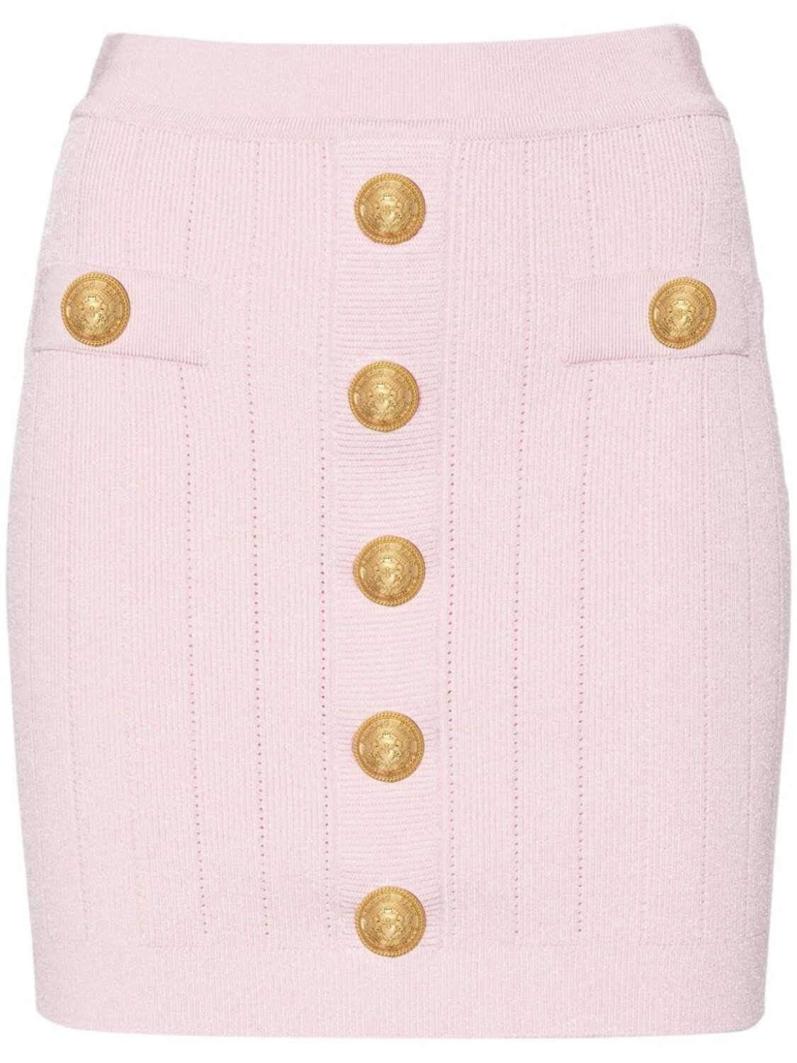 

Мини-юбка с завышенной талией Balmain, розовый
