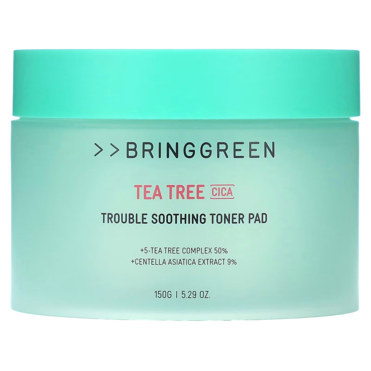 

Tea Tree Cica Trouble Soothing Toner Pad, 5,29 унций (150 г) Bringgreen