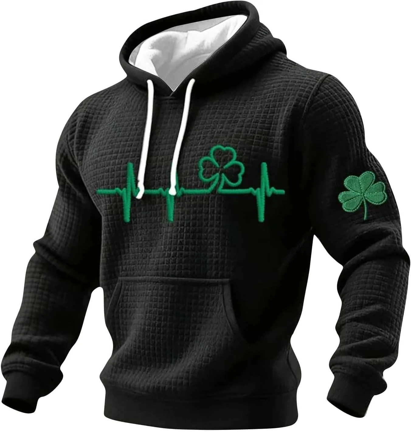 

Футболка с длинным рукавом St Patricks Day с принтом клевера