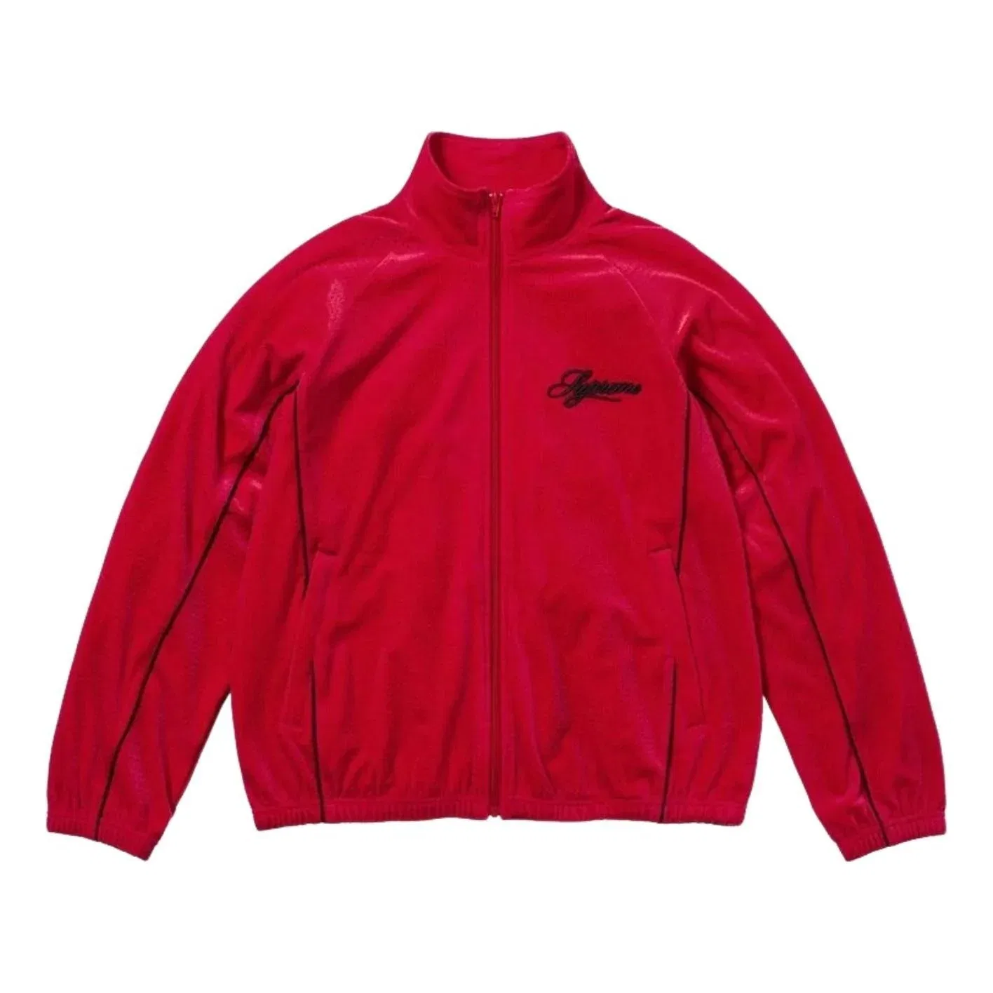 Спортивная куртка Supreme SS26 из велюровой сетки, цвет «красный» SUP-SS26-121-RED