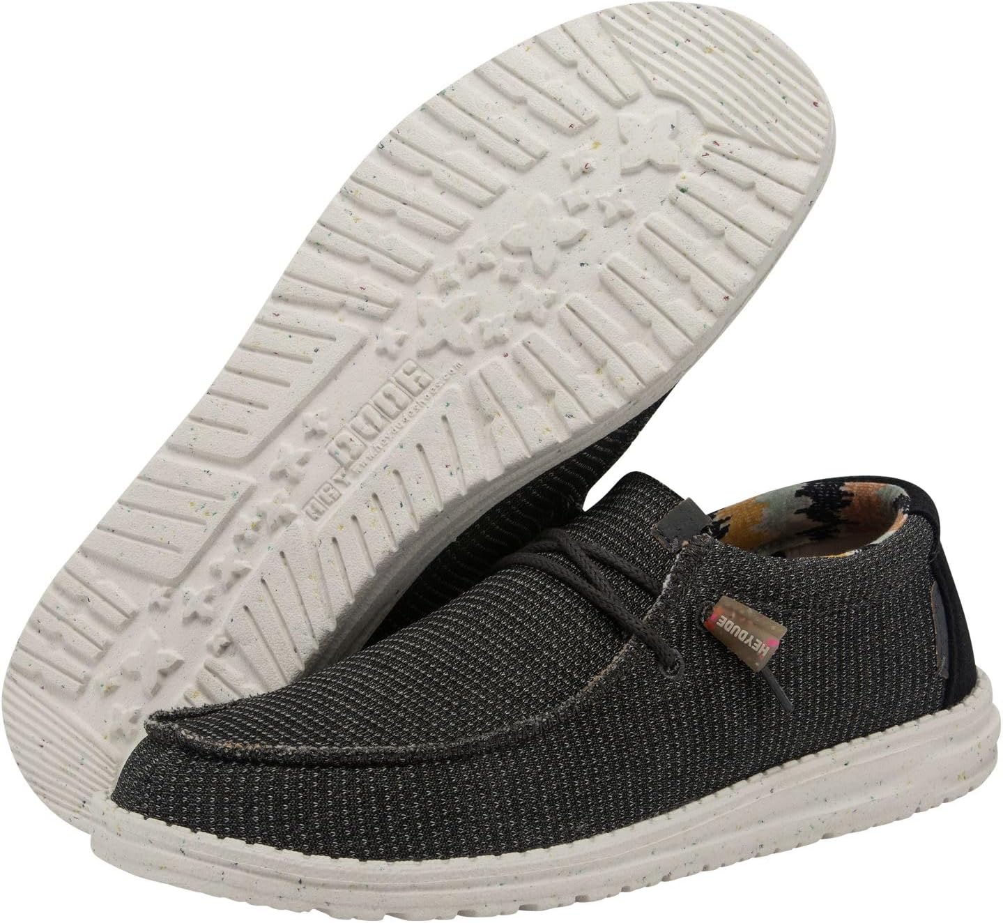 Мужские лоферы на шнуровке HEYDUDE Wally Eco Sox, темно-серый — фото 3