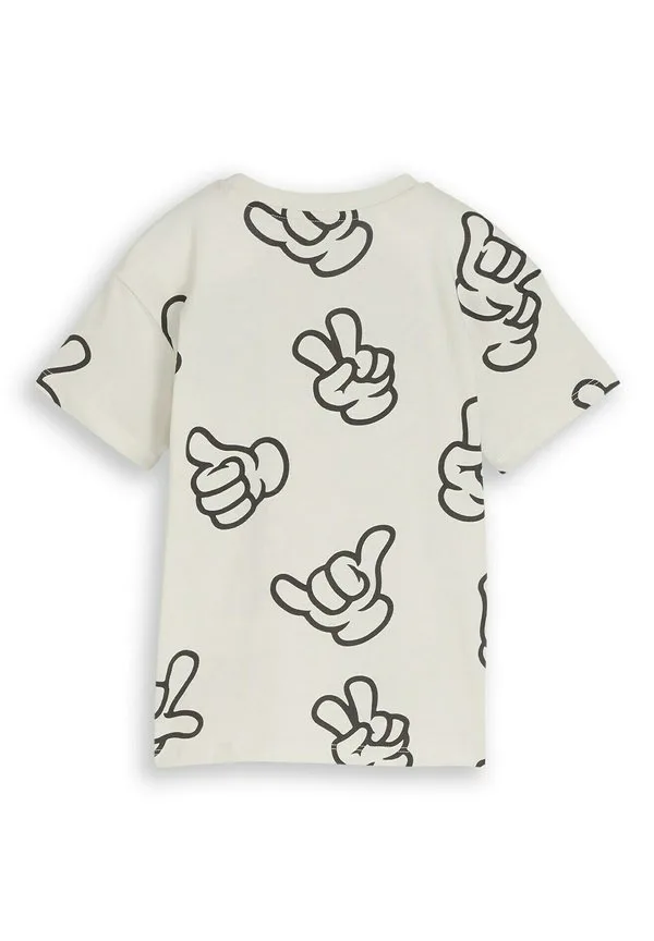 Футболка tom tailor футболка оверсайз футболка с принтом горчичный Tom Tailor, Off White Grey Hand Design — фото 2