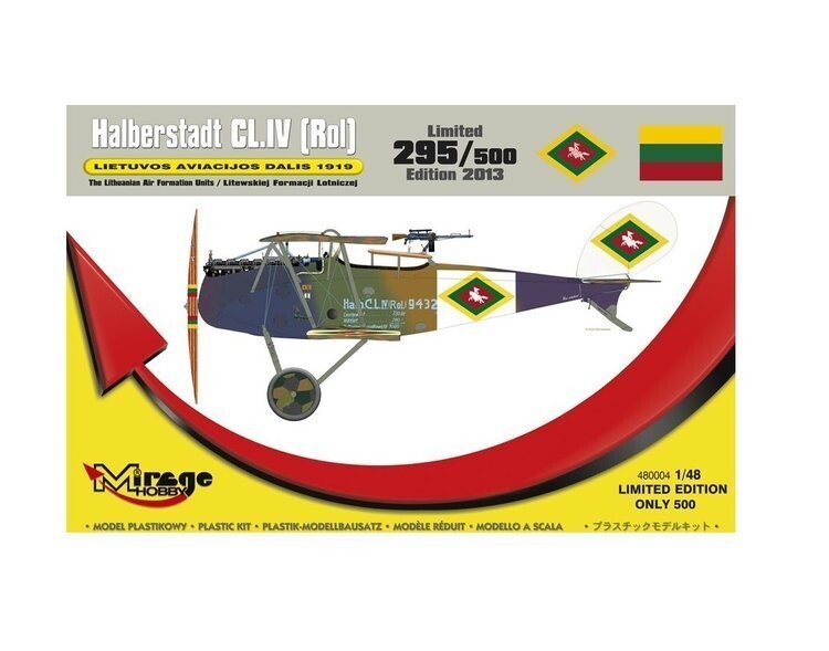 

Набор моделей самолета Halberstadt CL.IV Литовского формирования Mirage Hobby