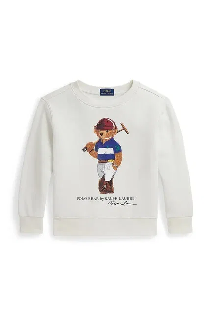 Худи детское из футера Polo Ralph Lauren, белый — фото 2