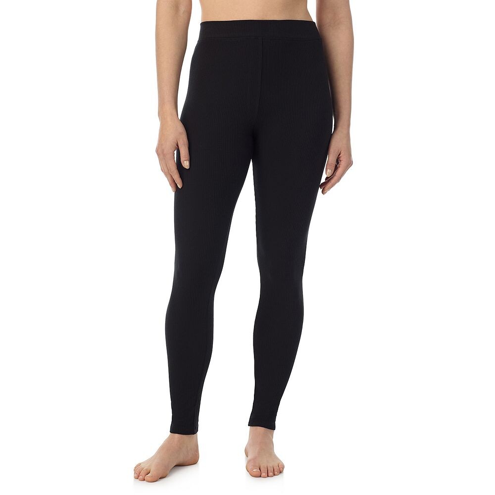 

Женские эластичные леггинсы в рубчик Cuddl Duds, черный