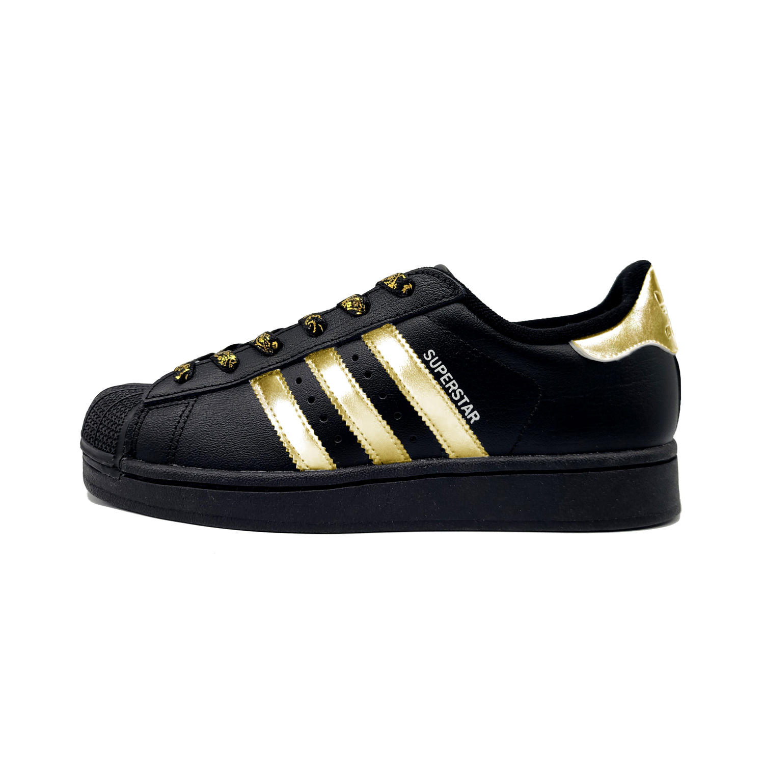 

Adidas Originals Superstar 2 Slip Resistant Abrasion Resistant низкие детские кроссовки для скейтбординга Gold для подростков