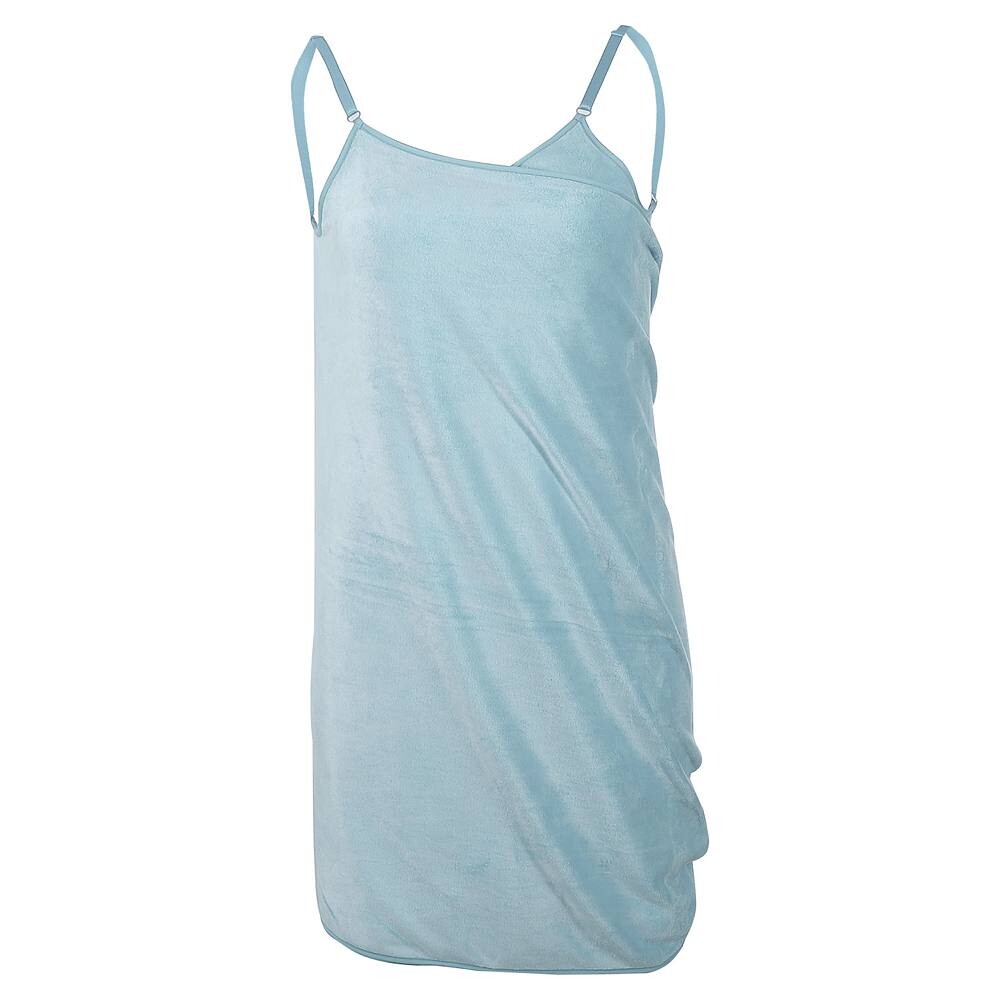 

Банное полотенце для женщин, халат, регулируемый плечевой ремень, обертывание для ванны Unique Bargains, синий