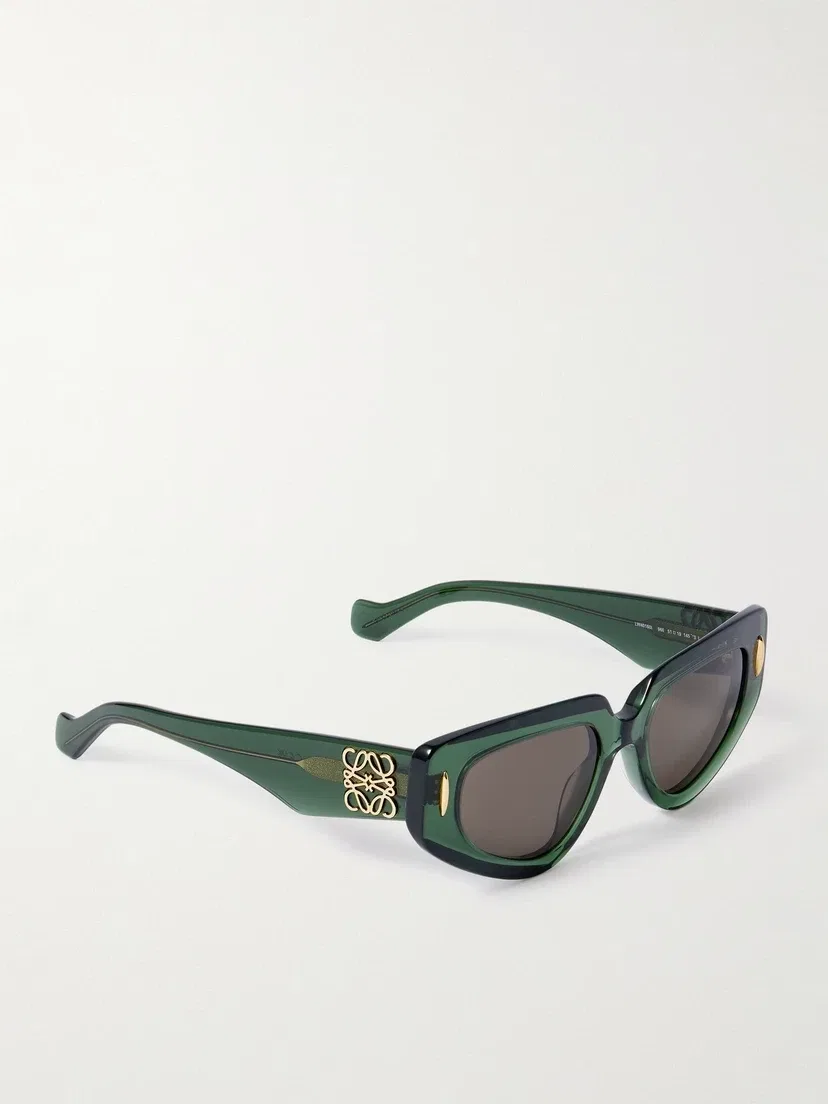 Солнцезащитные очки-кошачий глаз Anagram из ацетата LOEWE EYEWEAR, бирюзовый — фото 3