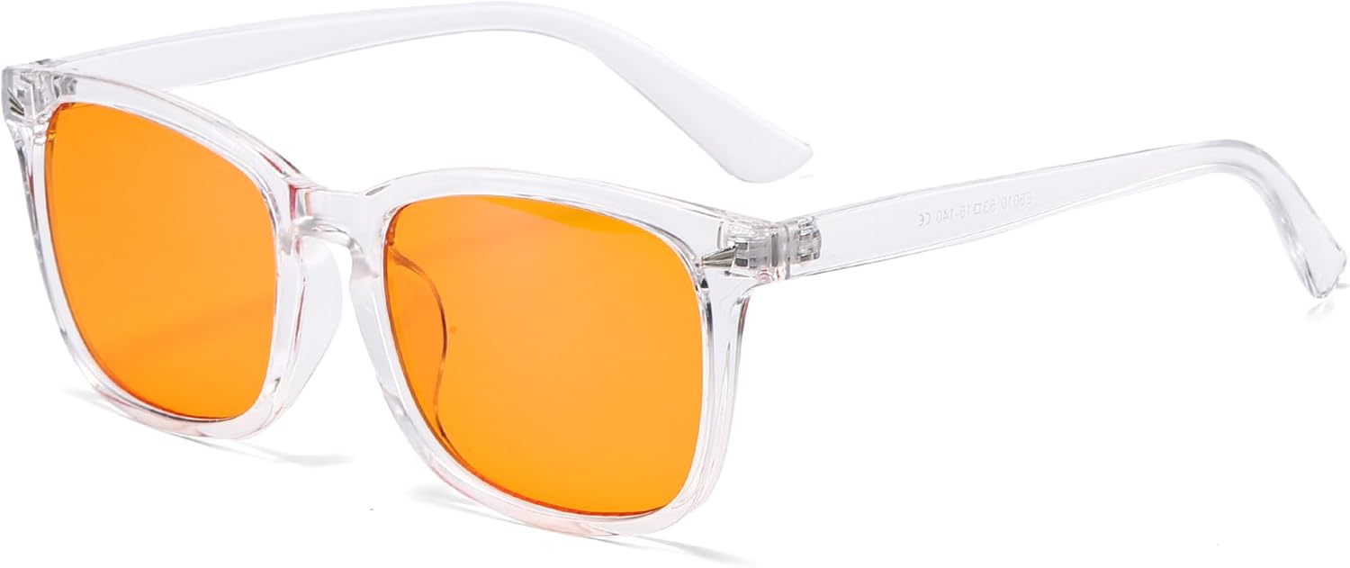 

Очки для вождения в ночное время Long Keeper в стиле ретро с оранжевыми линзами, солнцезащитные очки для женщин и мужчин, квадратные очки ночного видения для езды на велосипеде и рыбалки, Transparent