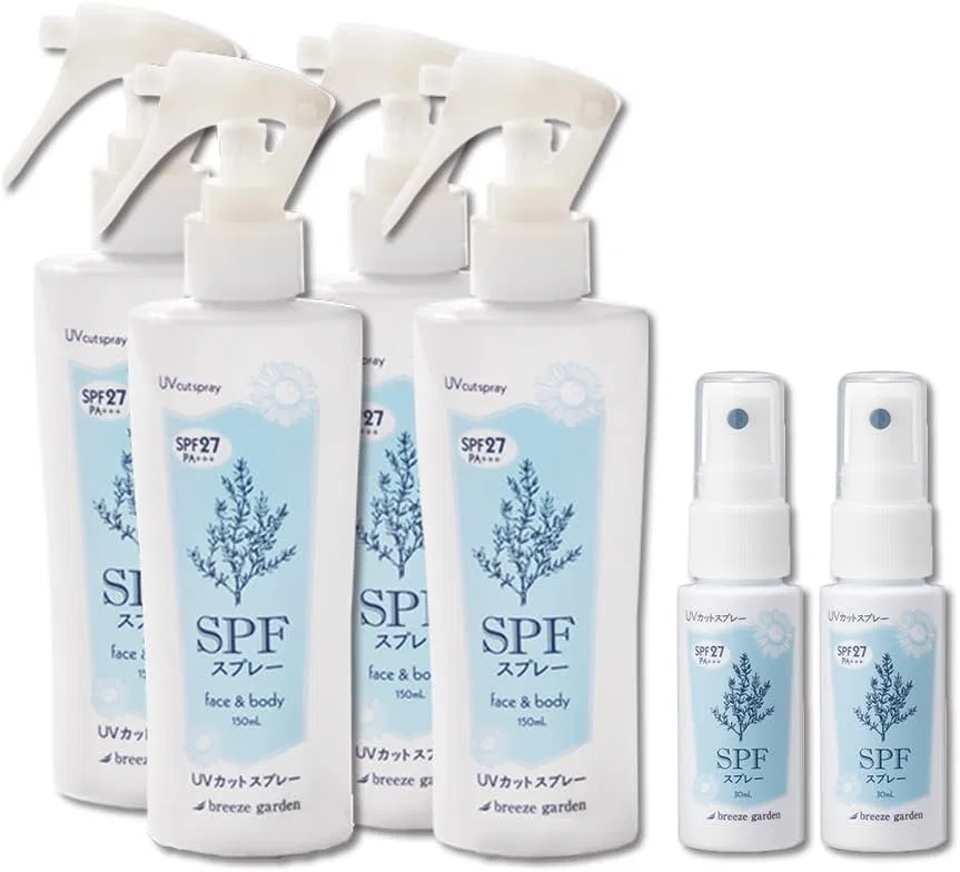 Спрей для загара SPF 27, набор 4 шт., 2 мини-флакона, 150 мл, лимонграсс Lopping
