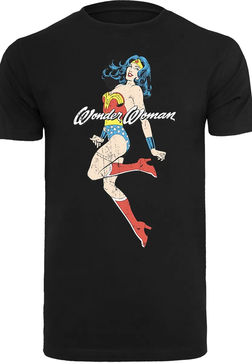 

F4NT4STIC рубашка с короткими рукавами "F4NT4STIC Мужская Wonder Woman Jump with T-Shirt Round Neck", черный