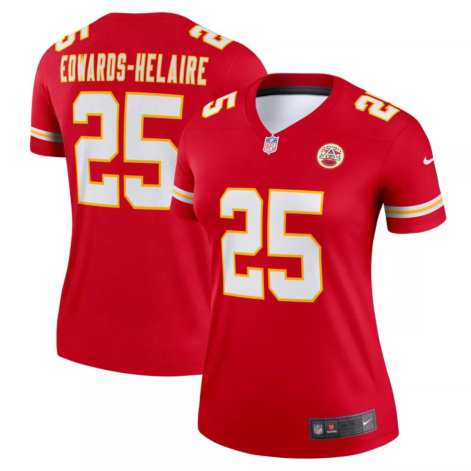 

Женская красная майка Nike Clyde Edwards-Helaire Kansas City Chiefs Legend Nike, Красный, Женская красная майка Nike Clyde Edwards-Helaire Kansas City Chiefs Legend Nike